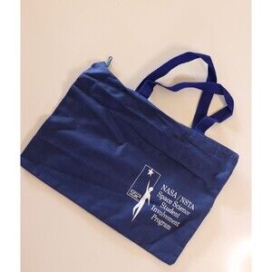 Vintage 90s NASA Tote Bag NTSA Space Science Student Involvement Program Blue